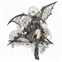 nier automata 2b tattoo design idea