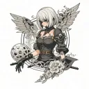 nier automata 2b tattoo design idea