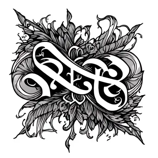 Two Word Ambigram Generator tattoo design idea