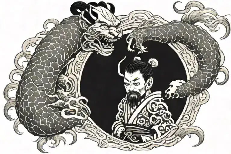 raijin and fujin tattoo design idea