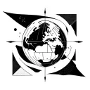 planet earth with tattoo design idea