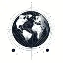 planet earth with tattoo design idea