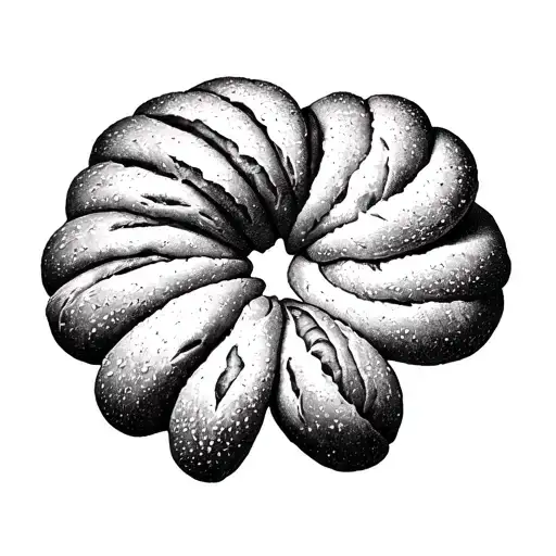 breads forming a circle tattoo design idea