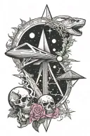 Grateful Dead, Led Zeppelin IV, dark side of the moon, Pink Floyd animals tattoo design idea