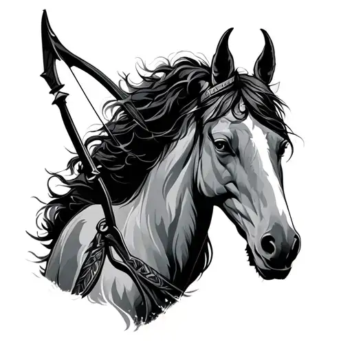 centaur archer coming tattoo design idea