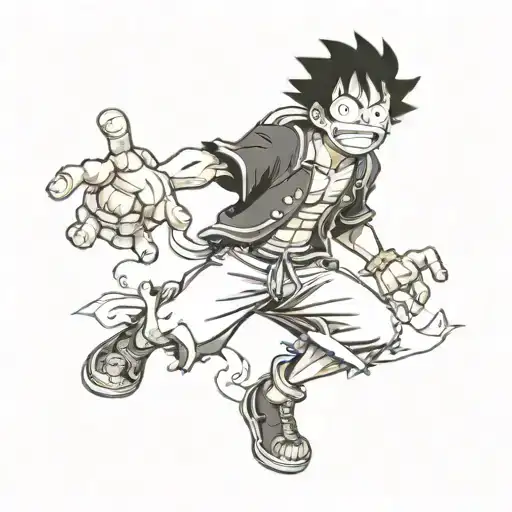 luffy gear 5 tattoo design idea