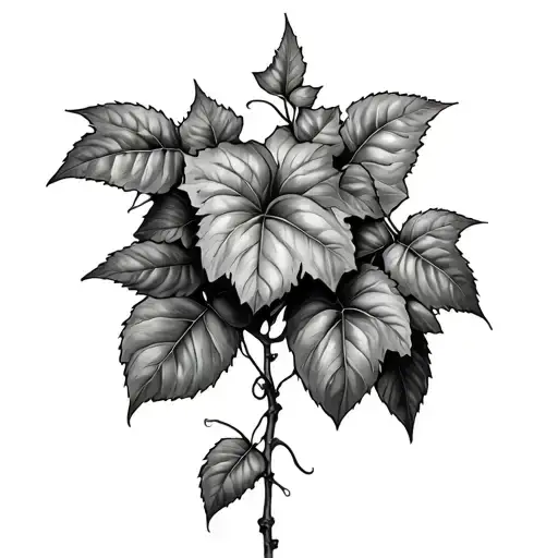 poison ivy vines tattoo design idea