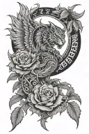 rise again tattoo design idea