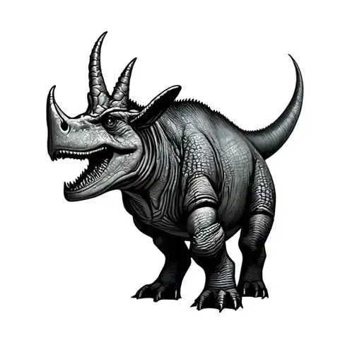 Triceratops tattoo design idea