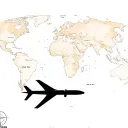 Airplane (Airbus A380-800)CompassRadarWorld map detailDate: 2002.06.07 DubaiInscription: "Born to fly"Thin, clean  tattoo design idea