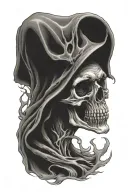 evil grim reaper tattoo design idea