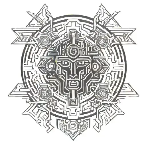 Inca warrior tattoo design idea