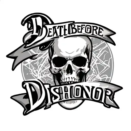 death before dishonor  tattoo design idea