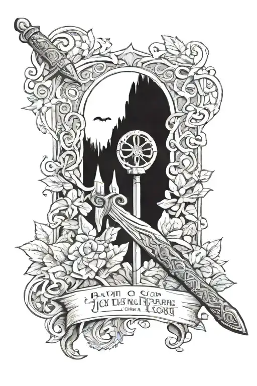Lord of the Rings, The Shire, Sword of Gondor, "Not All Who Wander Are Lost" tattoo design idea