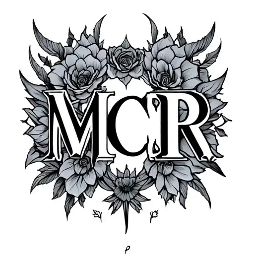 initials MCR tattoo design idea