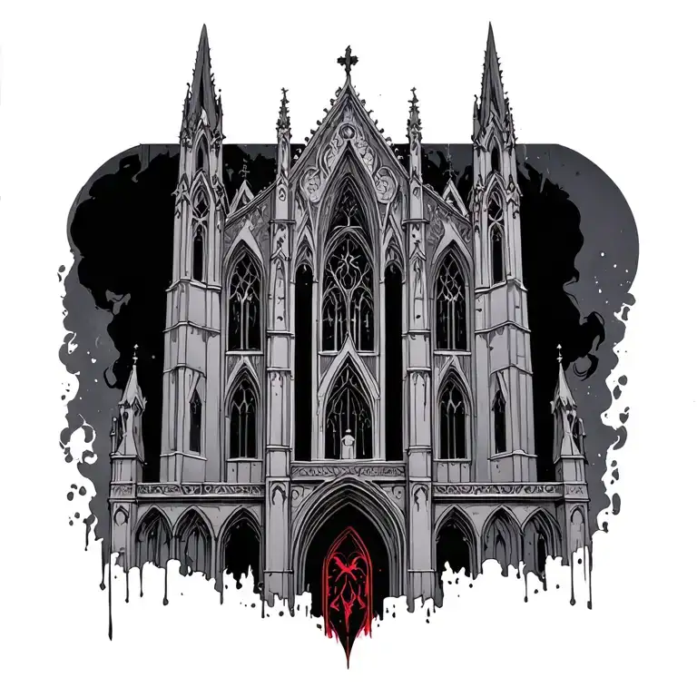 cathedral tattoo design idea