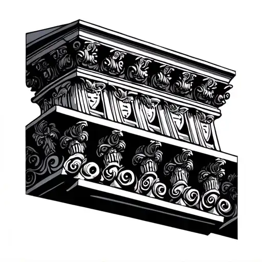 Greek Column tattoo design idea