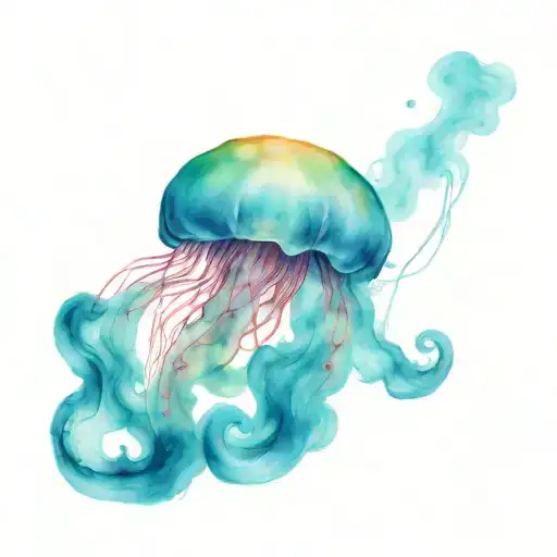 jelly fish tattoo design idea