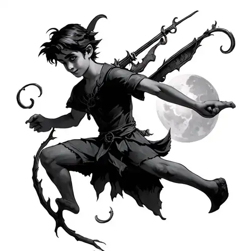 Peter Pan tattoo design idea