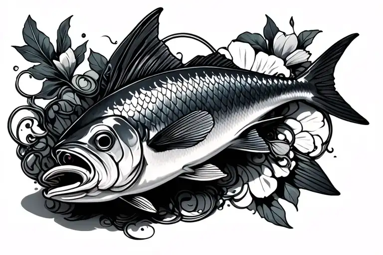 Sardine tattoo design idea