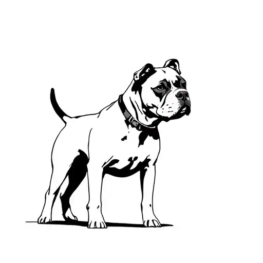 Staffordshire bull terrier, I have 3 of them a nd a American Staffo, a unique design for my dogs, simple, black and whit tattoo design idea