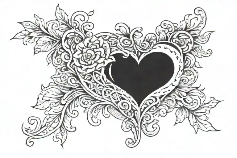 love always J heart tattoo tattoo design idea