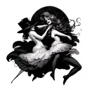 Macabre dance tattoo design idea