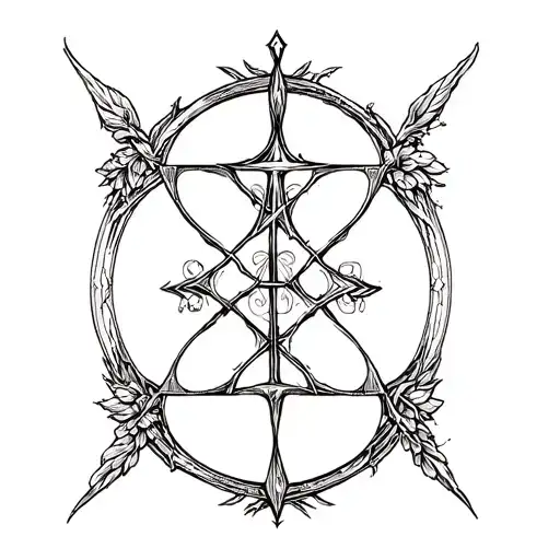 chi rho alpha and omega tattoo design idea