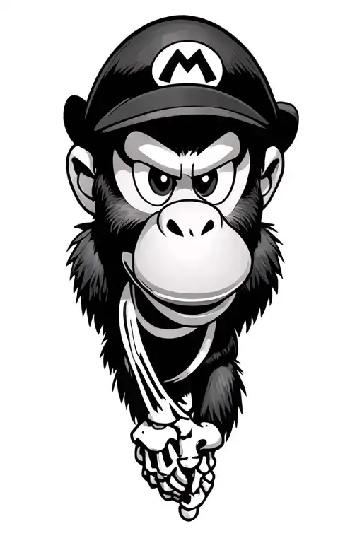 donkey kong, mario, yoshi  dry bones tattoo design idea