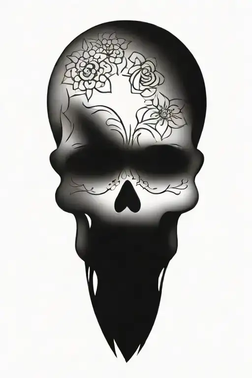 sugar skull tattoo design idea