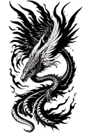 cobra phoenix rising from the ashes tattoo design idea
