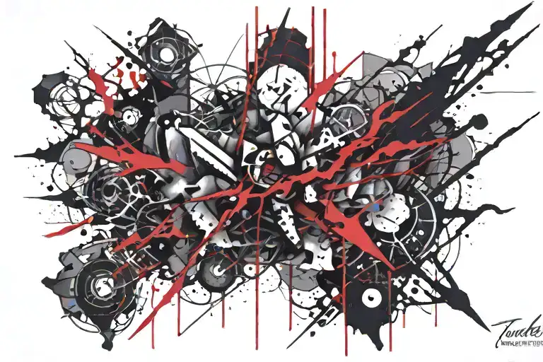 thunder lightning tattoo design idea