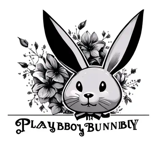playboy bunny logo ghost tattoo design idea