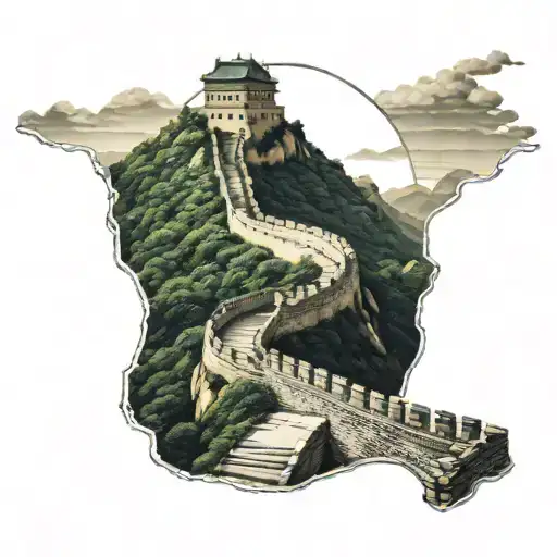 Great Wall of China The facade tattoo design idea