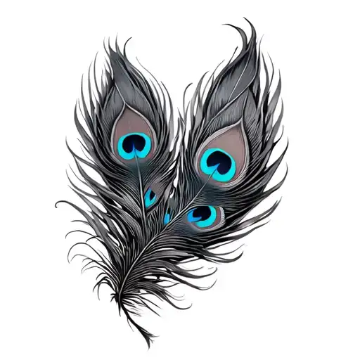 peacock feather transforming metal into a phoenix tattoo design idea