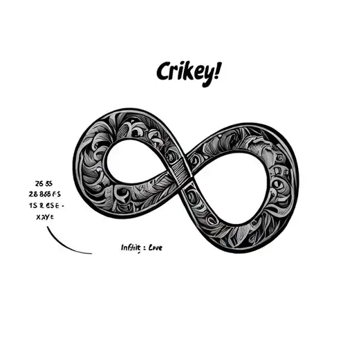 "Crikey! 26.8366°S, 152 9634° E" Infinity Love Tattoo – Australia Zoo. Infinity Symbol XIII • V • XXV tattoo design idea