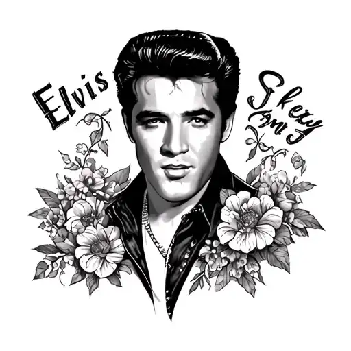 "Elvis" Memorial Dog tattoo design idea