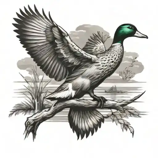 Duck Hunting tattoo design idea