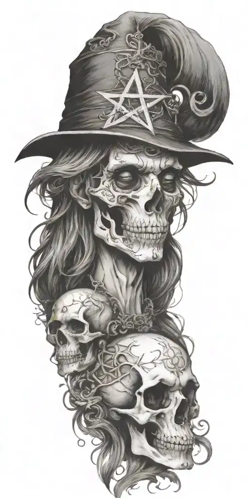 pentagram tattoo design idea