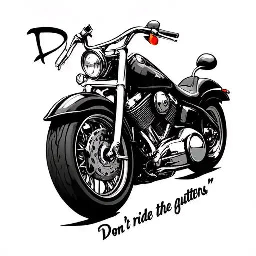 "Don’t ride in the gutters " this should have meaning behind it don't live your life pushing yourself to the side for other's benefit  tattoo design idea