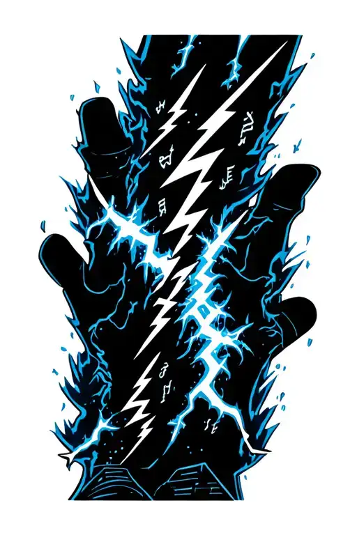 lightning bolts down arm sleeve with bolts writing 2006 on the way down top to bottom not together  tattoo design idea