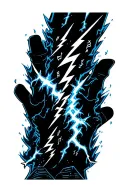 lightning bolts down arm sleeve with bolts writing 2006 on the way down top to bottom not together  tattoo design idea