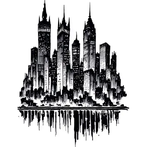comics Gotham city tattoo design idea