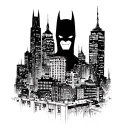 comics Gotham city tattoo design idea