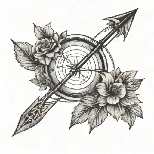 Bow And Arrow Couple tattoo design idea