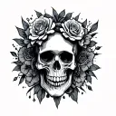 skull design for a dreamer hustler partying skeleton tattoo design idea
