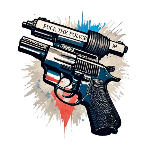 Fuck The Police tattoo design idea
