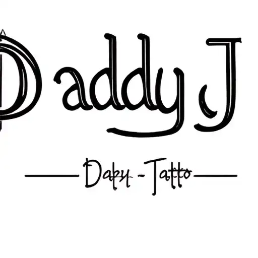 "Daddy J" crown tattoo design idea