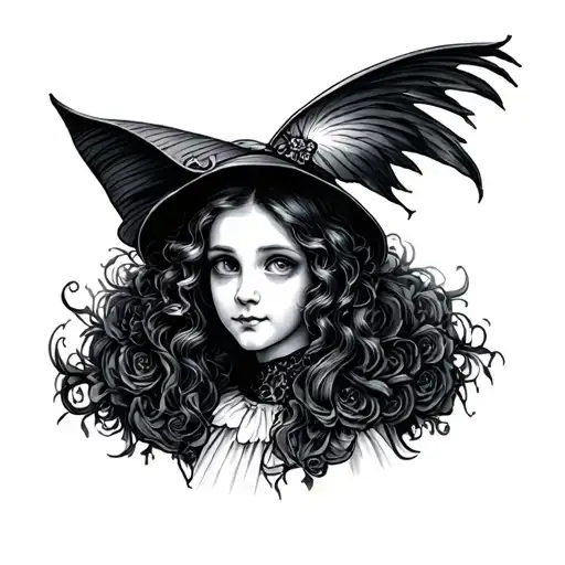 Alice in wonderland and nightmare tattoo design idea