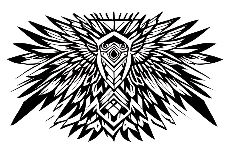 native american thunderbird tattoo design idea